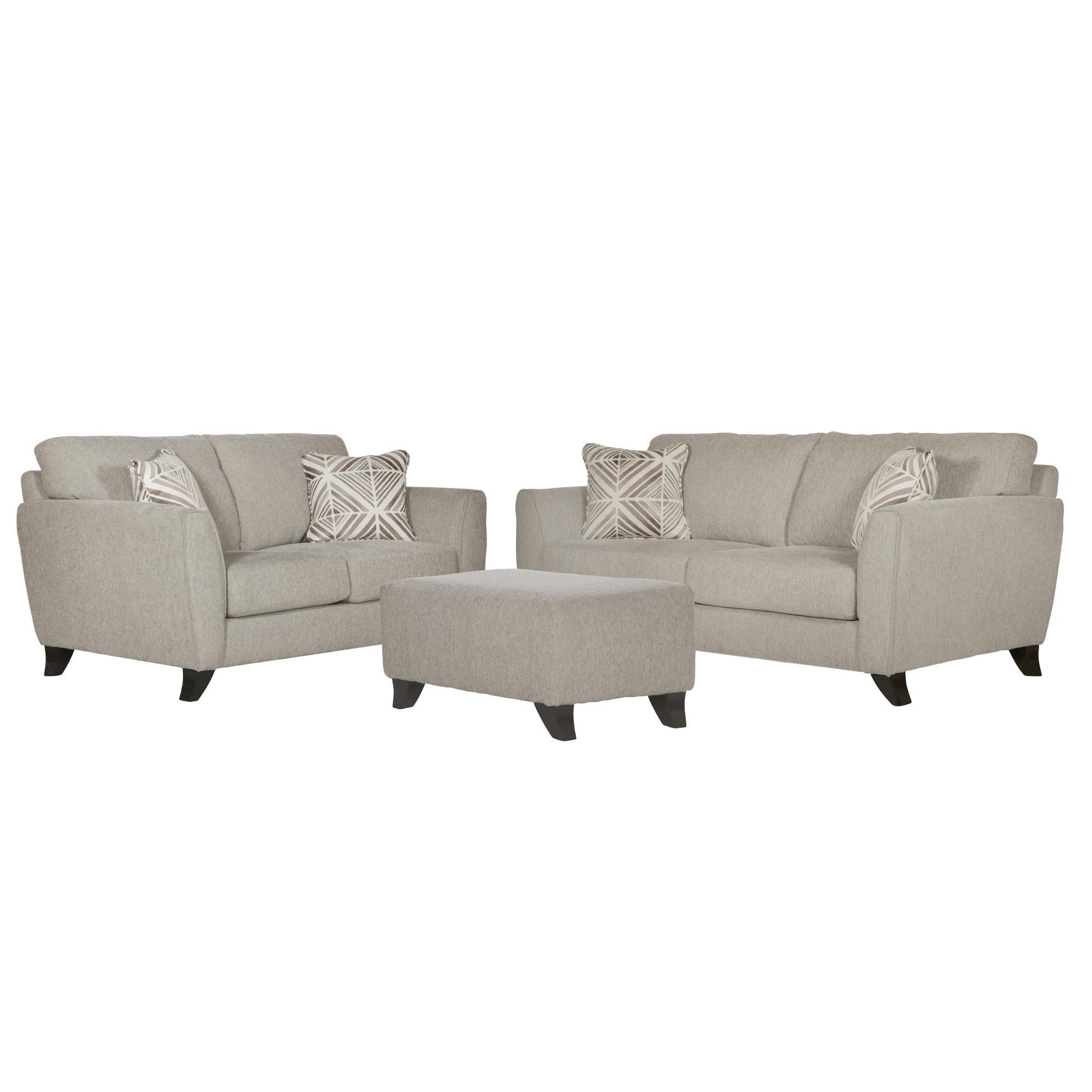 Rent to Own Jackson Alyssa Latte 3 Piece Sofa, Loveseat and Cocktail